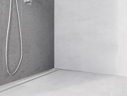 Mexen Line-B lišty do svahu při stěně 180 cm pravá, inox - 181002180R