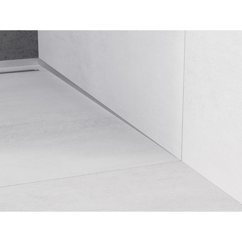 Mexen Line-B lišty do svahu při stěně 180 cm pravá, inox - 181002180R