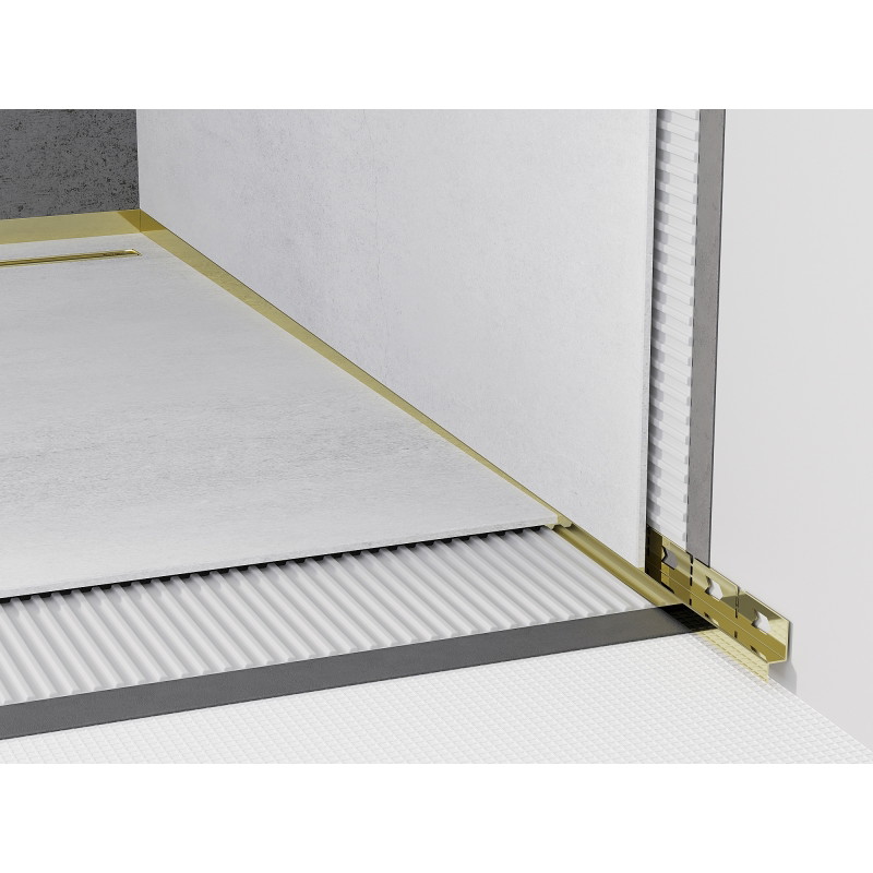 Mexen Line-B lišta spádová přisazená 180 cm pravá, zlatá - 185002180R