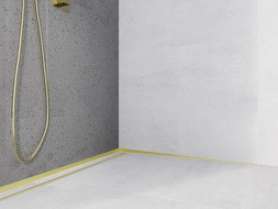 Mexen Line-B nástěnná spádová lišta 180 cm pravá, zlatá kartáčovaná - 185502180R