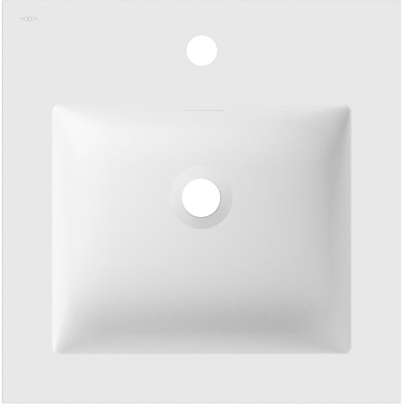 Mexen Otis umyvadlo zapuštěné do desky 46 x 46,5 cm, bílá mat - 25184501