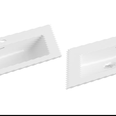 Mexen Otis umyvadlo zapuštěné v desce 61 x 46,5 cm, bílý lesk - 25186000