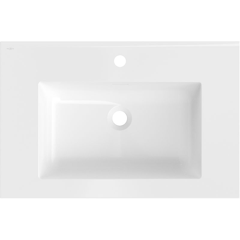 Mexen Otis umyvadlo zapuštěné do desky 71 x 46,5 cm, bílý lesk - 25187000