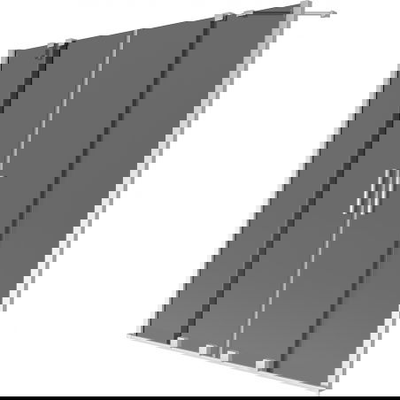 Mexen Velar Duo vanová zástěna dvoukřídlá posuvná 140 x 150 cm, grafit, chrom - 896-140-000-42-01