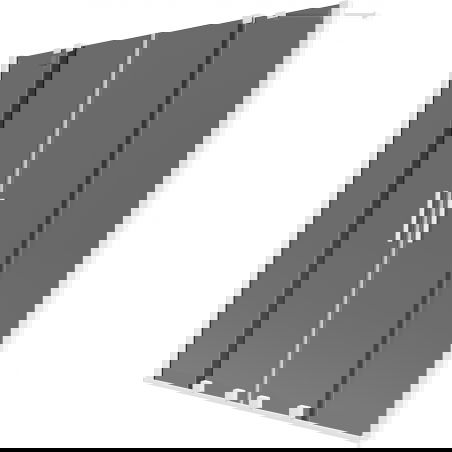 Mexen Velar Duo vanová zástěna 2křídlová posuvná 140 x 150 cm, grafit, bílá - 896-140-000-42-20