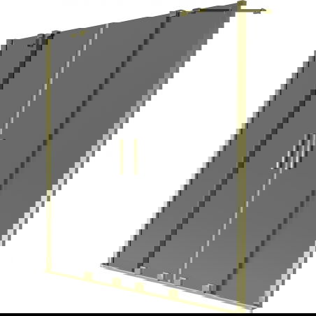 Mexen Velar Duo vanová zástěna 2-křídlová posuvná 140 x 150 cm, grafit, zlatá - 896-140-000-42-50
