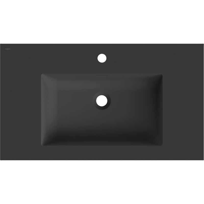 Mexen Otis umyvadlo zapuštěné do desky 81 x 46,5 cm, černá mat - 25188071