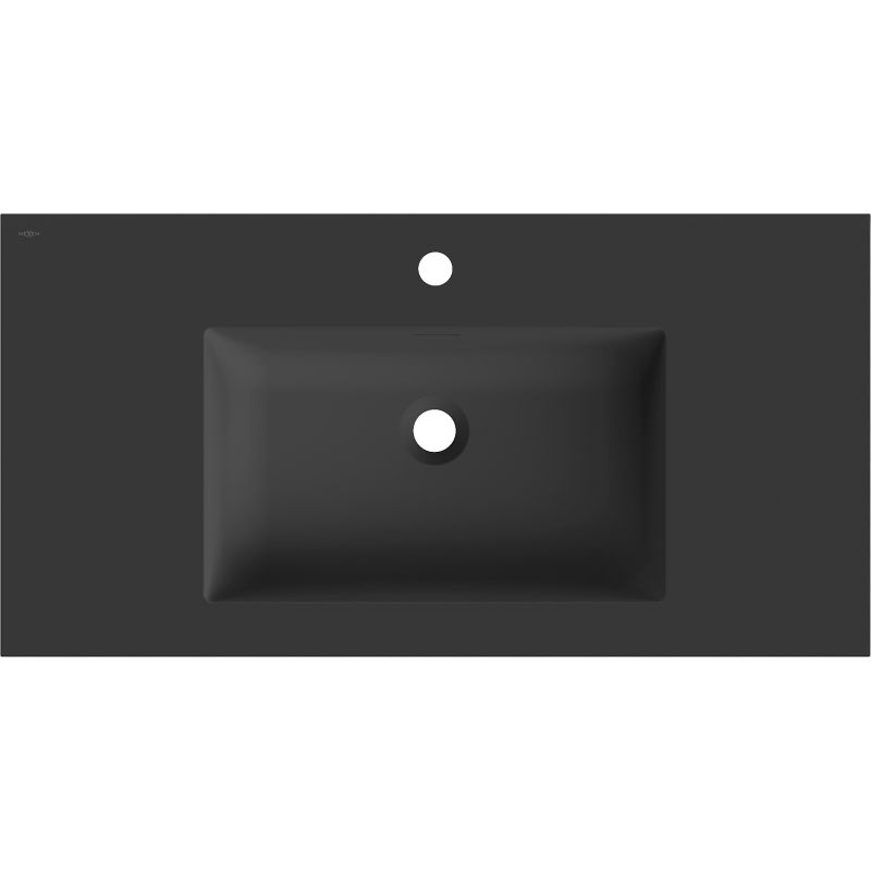 Mexen Otis umyvadlo zapuštěné do desky 91 x 46,5 cm, černý mat - 25189071