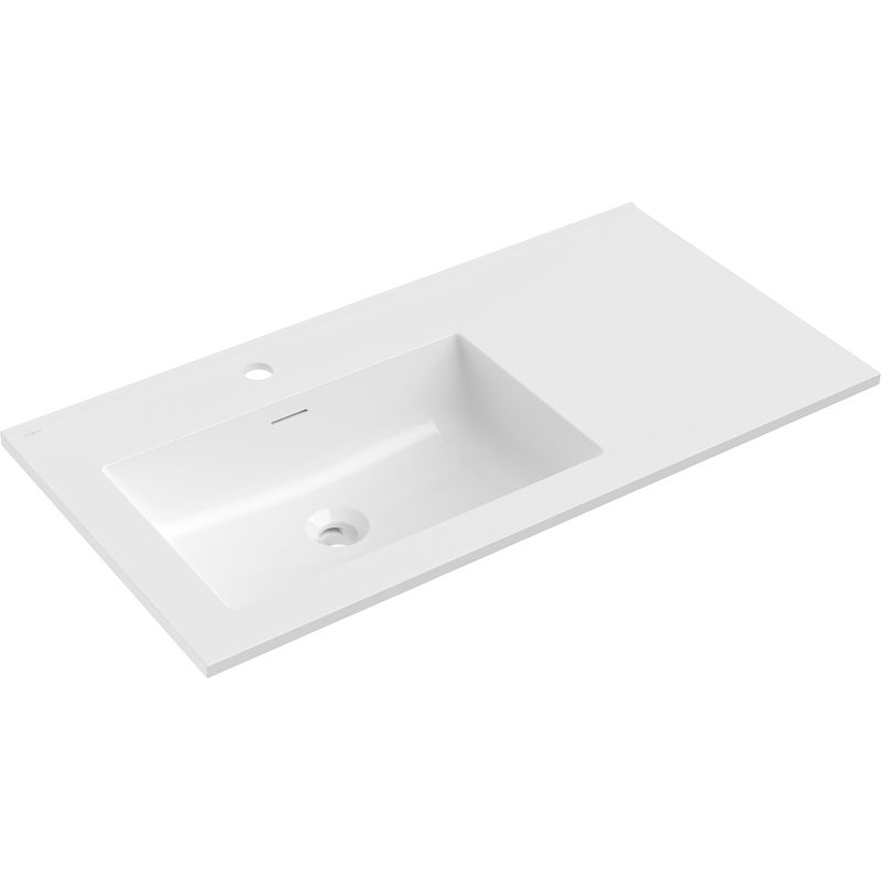 Mexen Otis umyvadlo zapuštěné do desky levé 91 x 46,5 cm, bílý lesk - 25189000L