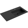 Mexen Otis umyvadlo zapuštěné do desky pravé 91 x 46,5 cm, černá mat - 25189071P