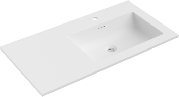 Mexen Otis umyvadlo zapuštěné do desky pravé 91 x 46,5 cm, bílá mat - 25189001P
