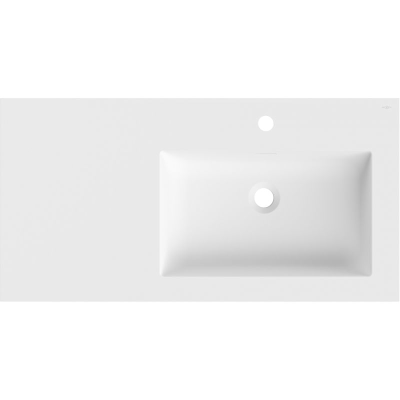 Mexen Otis umyvadlo zapuštěné do desky pravé 91 x 46,5 cm, bílá mat - 25189001P