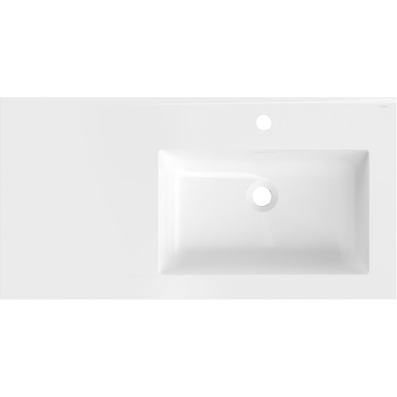 Mexen Otis umyvadlo zapuštěné do desky pravé 91 x 46,5 cm, bílá lesk - 25189000P