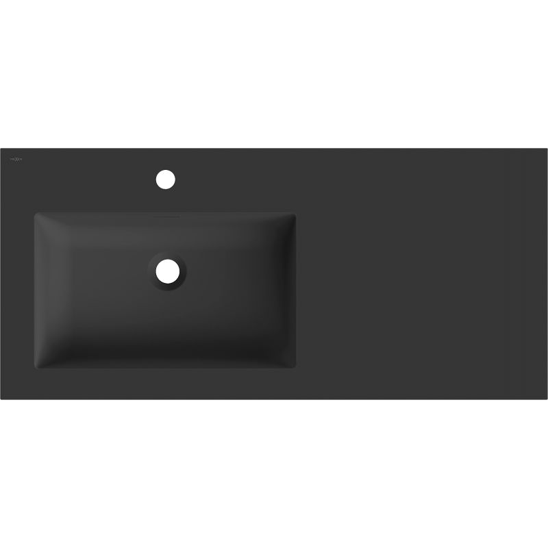 Mexen Otis umyvadlo zapuštěné do desky levé 101 x 46,5 cm, černá mat - 25181071L