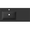 Mexen Otis umyvadlo zapuštěné do desky levé 101 x 46,5 cm, černá mat - 25181071L