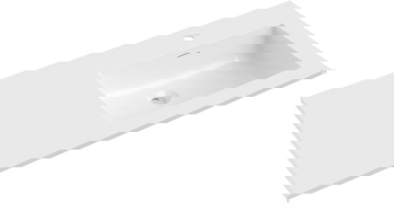 Mexen Otis umyvadlo zabudované v desce pravé 101 x 46,5 cm, bílá lesk - 25181000P