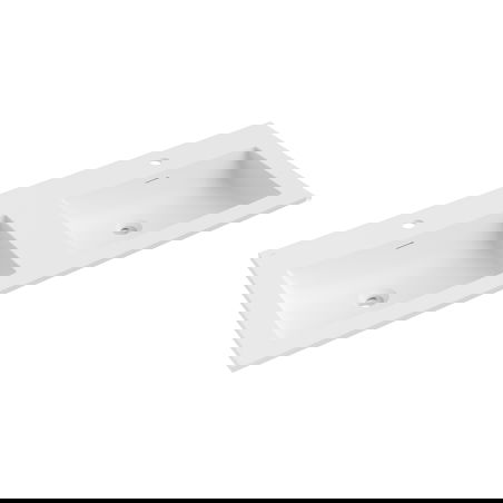 Mexen Otis dvojumyvadlo zapuštěné do desky 121 x 46,5 cm, matná bílá - 25181201D