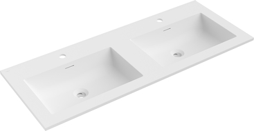 Mexen Otis dvojumyvadlo zapuštěné do desky 121 x 46,5 cm, matná bílá - 25181201D