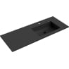 Mexen Otis umyvadlo zapuštěné do desky pravé 121 x 46,5 cm, černá mat - 25181271P