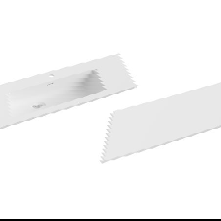 Mexen Otis umyvadlo zapuštěné do desky pravé 121 x 46,5 cm, bílý mat - 25181201P