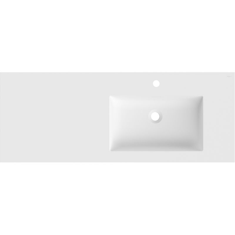 Mexen Otis umyvadlo zapuštěné do desky pravé 121 x 46,5 cm, bílý mat - 25181201P