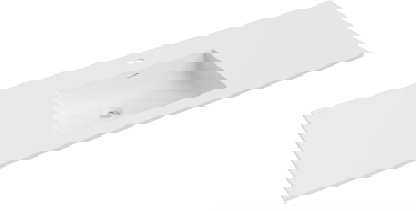 Mexen Otis umyvadlo zapuštěné do desky 141 x 46,5 cm, bílá mat - 25181401