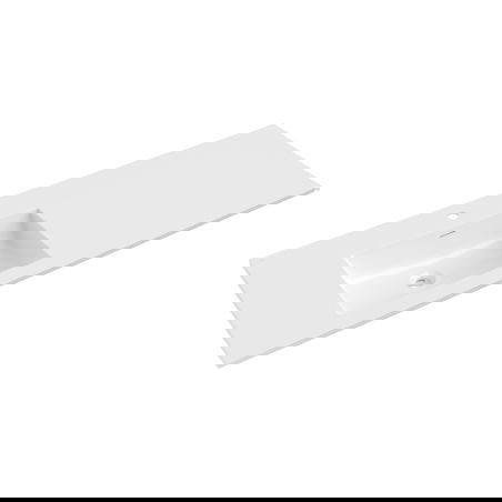 Mexen Otis umyvadlo zapuštěné do desky vlevo 141 x 46,5 cm, bílý lesk - 25181400L