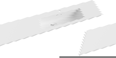 Mexen Otis umyvadlo zapuštěné do desky pravé 141 x 46,5 cm, bílá mat - 25181401P