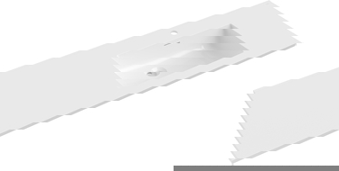 Mexen Otis umyvadlo zapuštěné do desky pravé 141 x 46,5 cm, bílý lesk - 25181400P