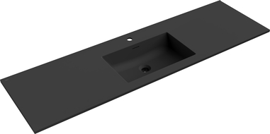 Mexen Otis umyvadlo zapuštěné do desky 161 x 46,5 cm, černá mat - 25181671
