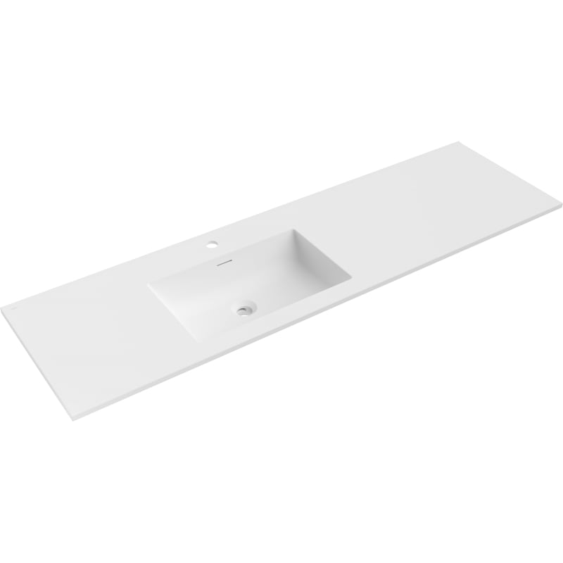 Mexen Otis umyvadlo zapuštěné do desky levé 161 x 46,5 cm, bílá matná - 25181601L