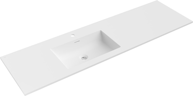 Mexen Otis umyvadlo zapuštěné do desky levé 161 x 46,5 cm, bílá matná - 25181601L