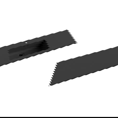 Mexen Otis umyvadlo zapuštěné do desky pravé 161 x 46,5 cm, černá mat - 25181671P