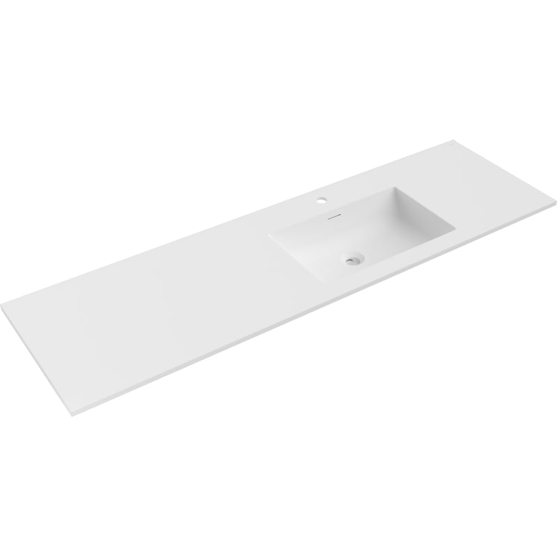 Mexen Otis umyvadlo zapuštěné do desky pravé 161 x 46,5 cm, bílá mat - 25181601P