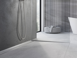 Mexen Line-B pravá skloneklesající lišta do skla 120 cm, inox - 181004120R