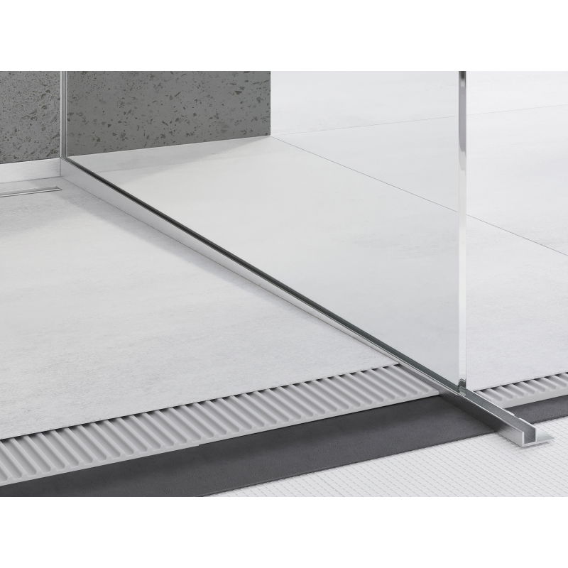 Mexen Line-B pravá skloneklesající lišta do skla 120 cm, inox - 181004120R