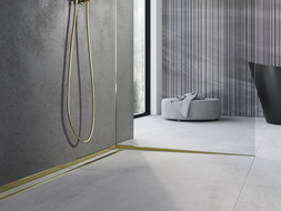 Mexen Line-B spádová lišta ke sklu 120 cm pravá, zlatá - 185004120R