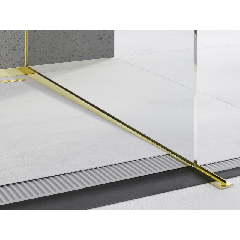 Mexen Line-B odkapávací lišta na sklo 180 cm pravá, zlatá - 185004180R
