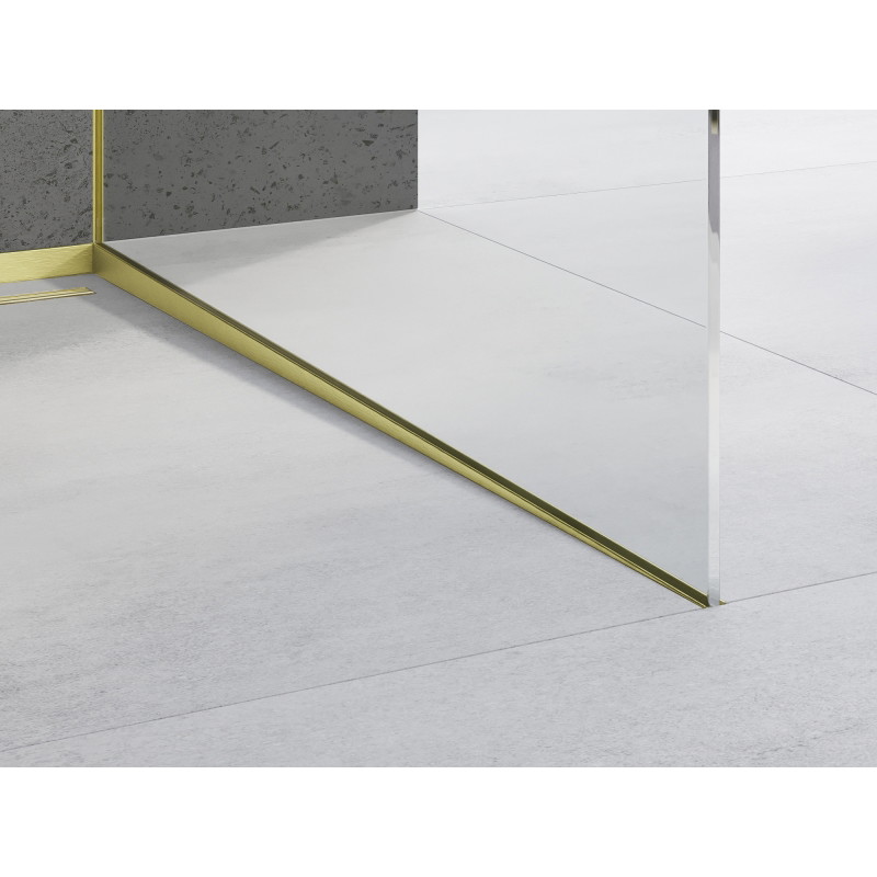 Mexen Line-B spádový lišta pro sklo 120 cm pravá, zlatý kartáč - 185504120R