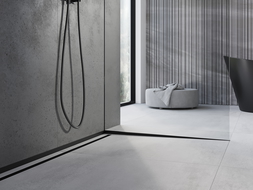 Mexen Line-B odtoková lišta ke sklu 120 cm pravá, černá - 187004120R