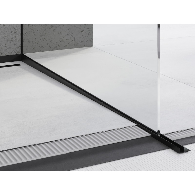 Mexen Line-B spádová lišta ke sklu 180 cm pravá, černá - 187004180R