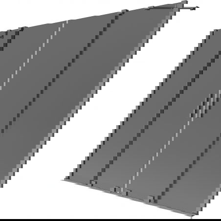 Mexen Velar Duo sprchová zástěna 2-křídlová posuvná 200 x 150 cm, grafitová, gun grey kartáčovaná - 896-200-000-42-66