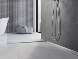 Mexen Line-B spádová lišta na sklo 120 cm levá, inox - 181004120L