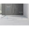 Mexen Line-B spádová lišta pro sklo 120 cm levá, inox - 181004120L