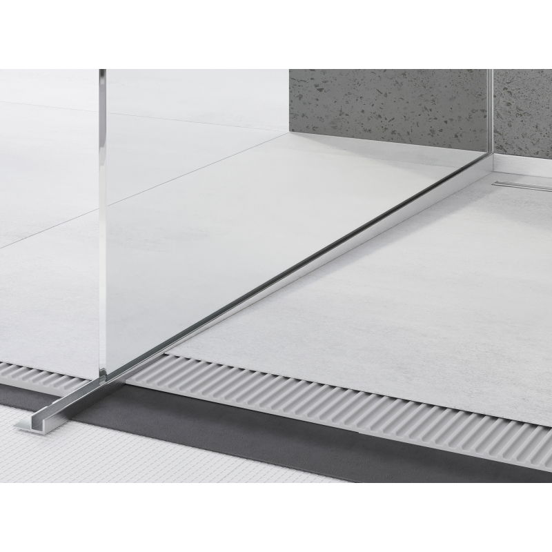 Mexen Line-B spádová lišta na sklo 120 cm levá, inox - 181004120L
