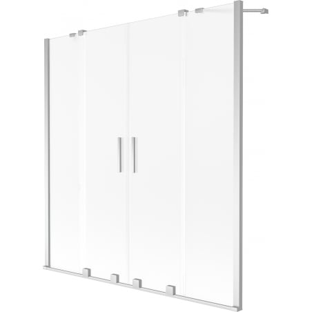 Mexen Velar Duo vanová zástěna 2-křídlová posuvná 140 x 150 cm, mat, chrom - 896-140-000-32-01