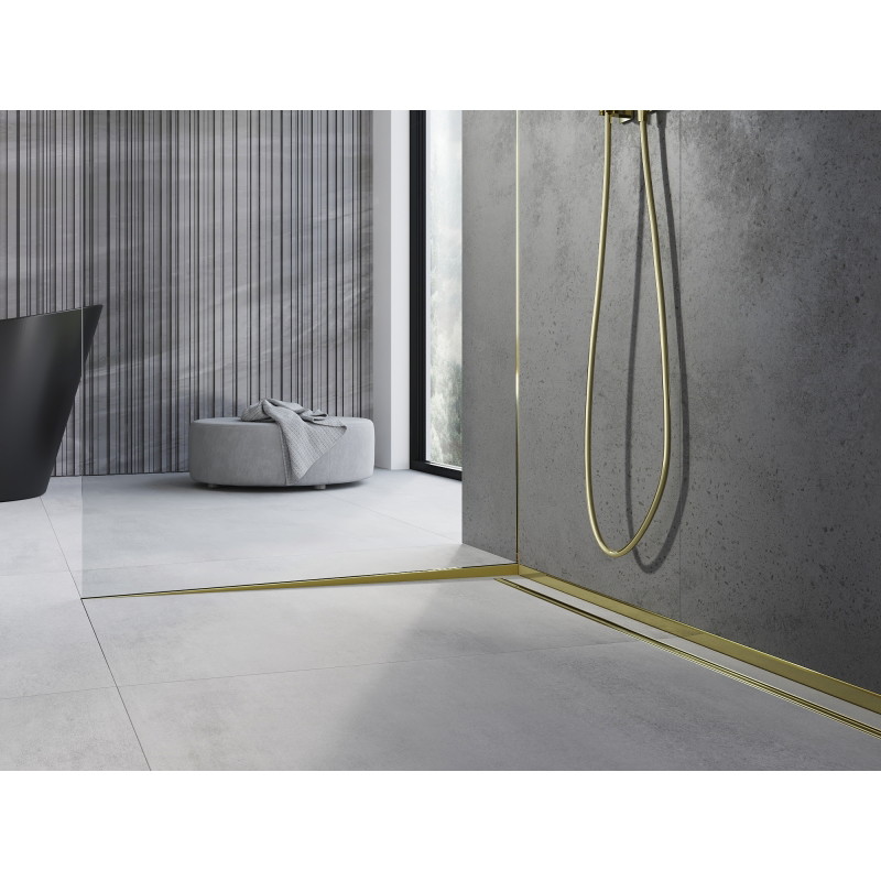 Mexen Line-B skloněná lišta pro sklo 180 cm levá, zlatá - 185004180L