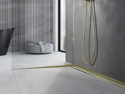 Mexen Line-B skloněná lišta pro sklo 180 cm levá, zlatá - 185004180L