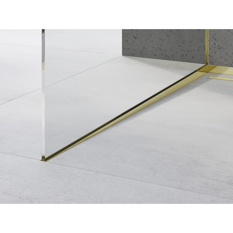 Mexen Line-B skloněná lišta pro sklo 180 cm levá, zlatá - 185004180L