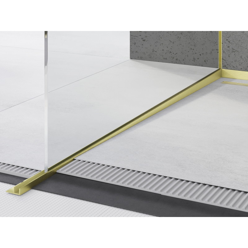 Mexen Line-B spádový profil pro sklo 120 cm levý, zlatý kartáčovaný - 185504120L